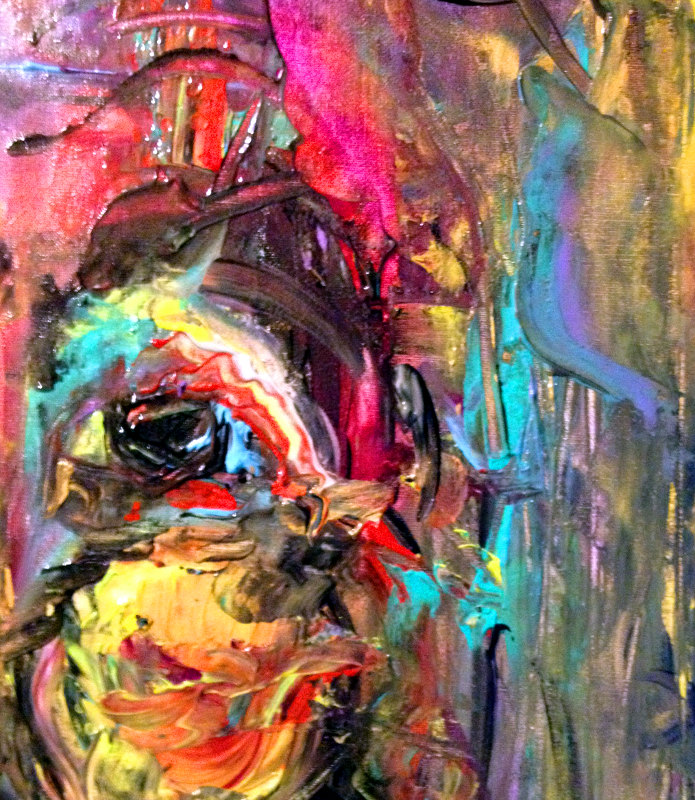 homage to de kooning-detail face