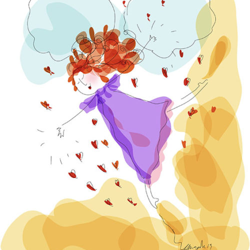 Meditation- Printable Illustration.
