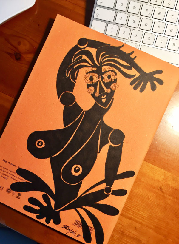 Orange Ecological Recycled OOAK notebook - Image 4