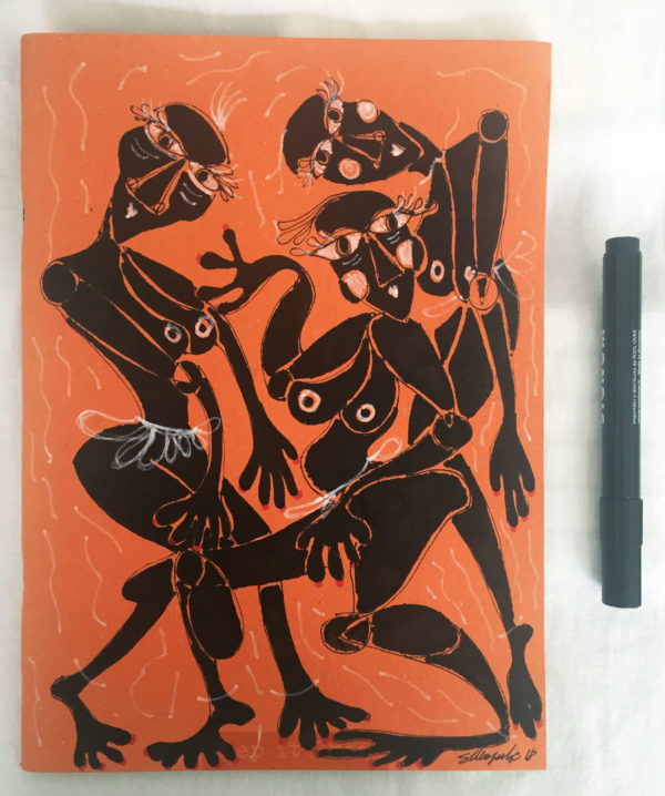 Orange Ecological Recycled OOAK notebook