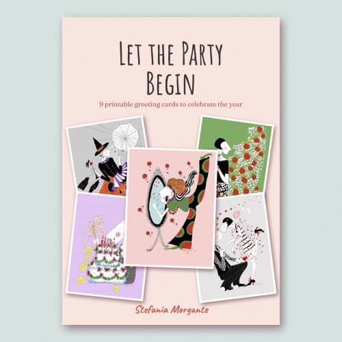 Let the Party Begin - 9 Printable Greeting Cards