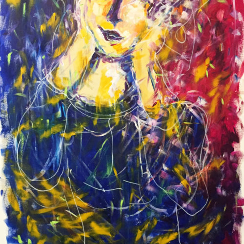 A frame-acrylic painting