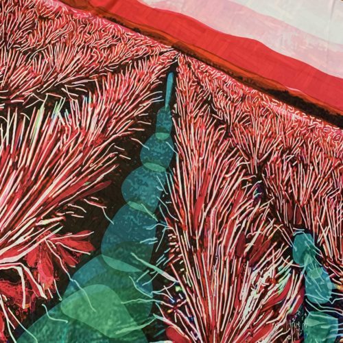 Unisex scarf Flaming agaves