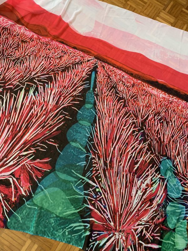 Unisex scarf Flaming agaves