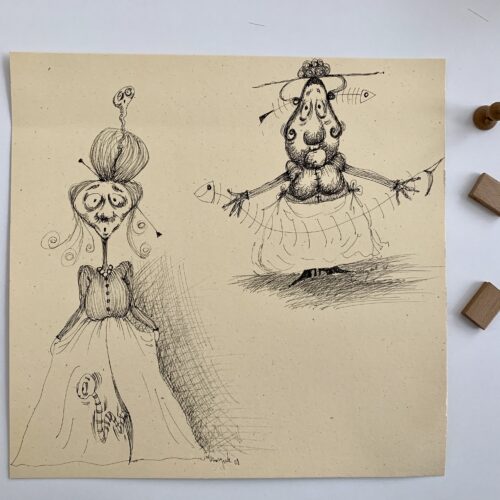 The village Grandmothers Illustration