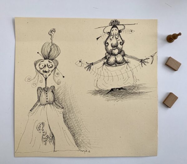 The village Grandmothers Illustration