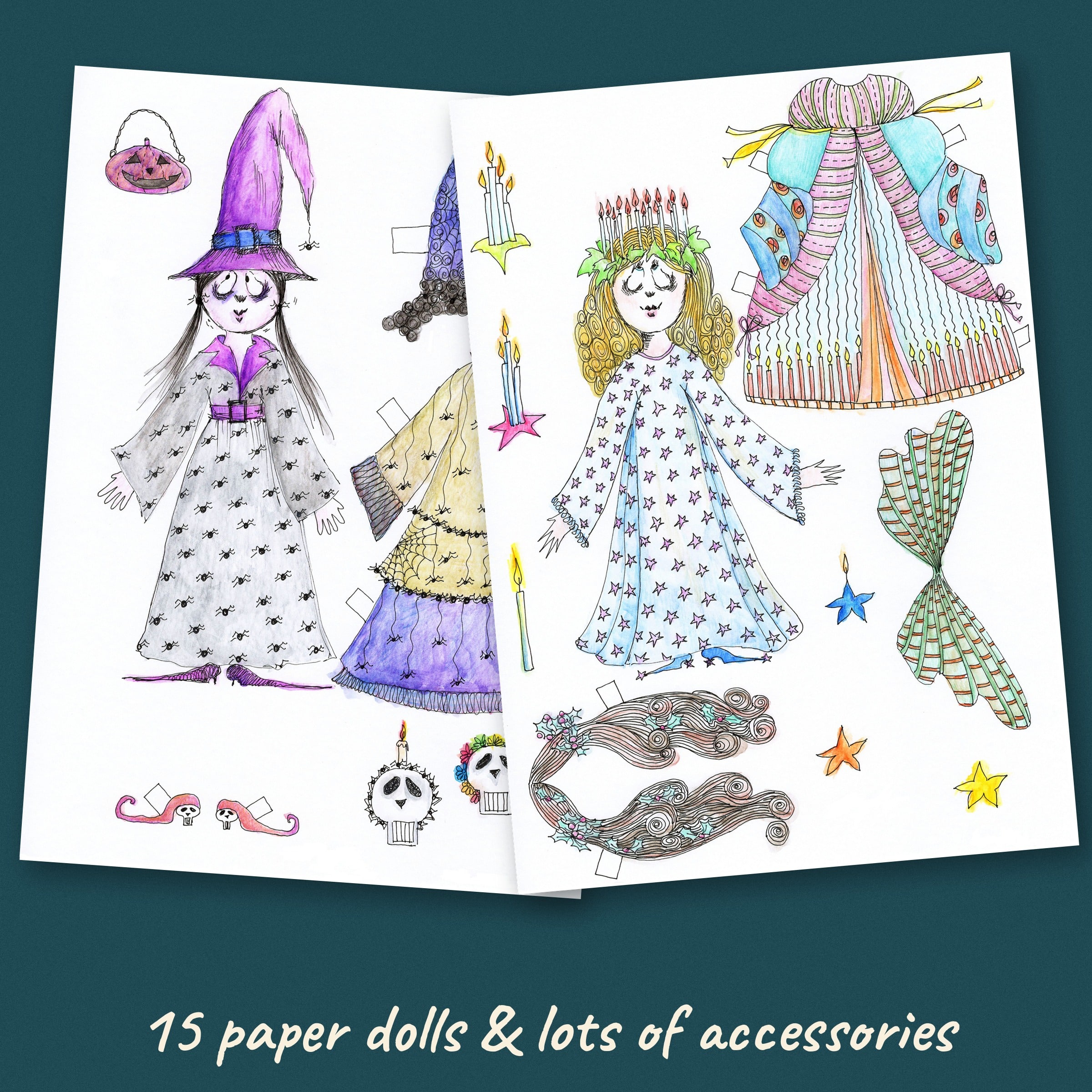 The Fantastic World of Paper Dolls - Printable E-book - Image 4