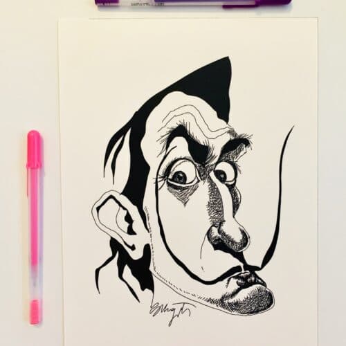 Salvador Dalì caricature- Limited edition of prints