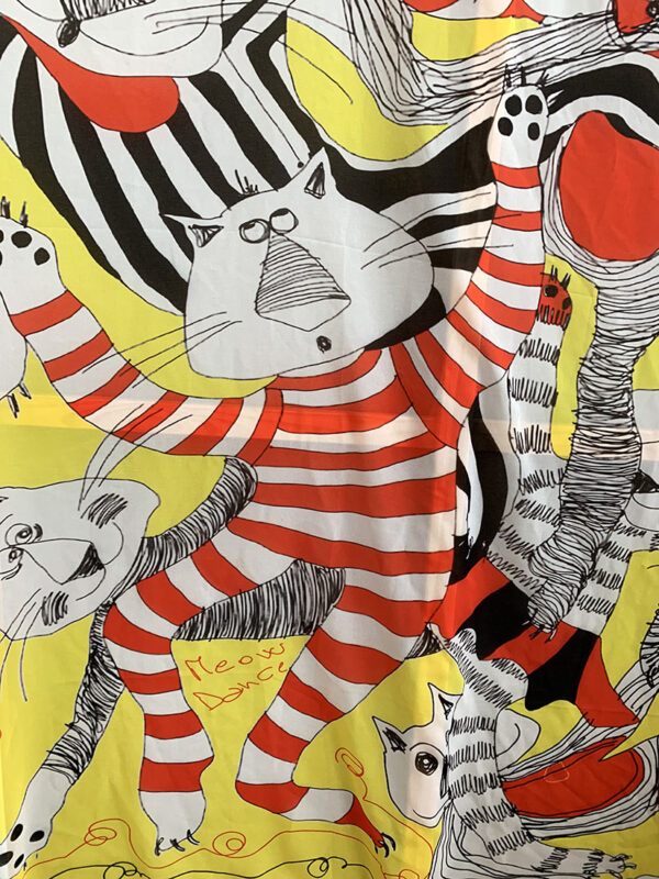 Meow Dance contemporary art scarf - Image 3