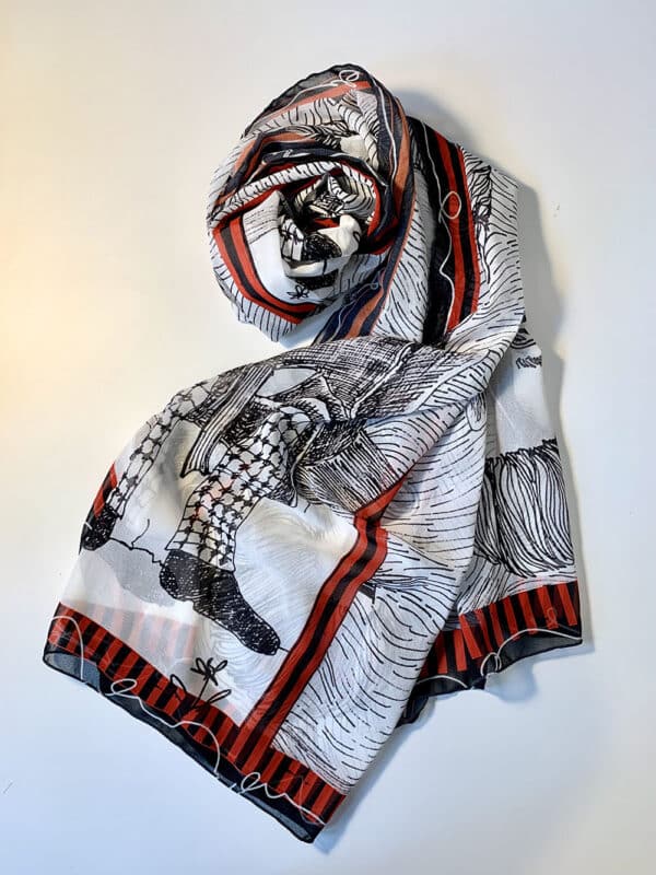 The young Antonio Gramsci art scarf