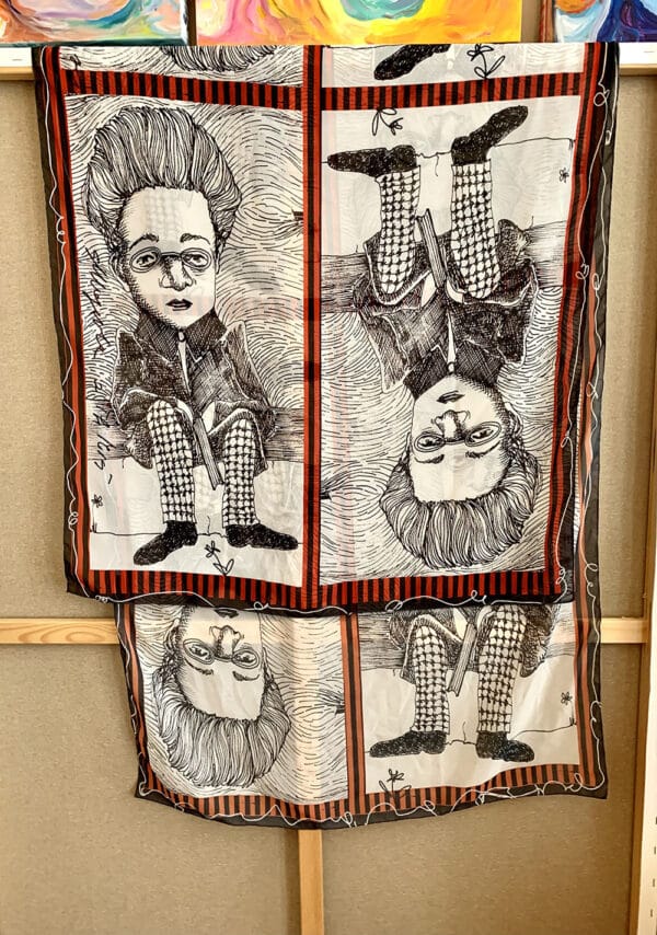 The young Antonio Gramsci art scarf - Image 4