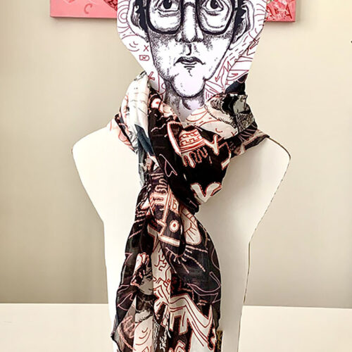 Graffiti contemporary art scarf