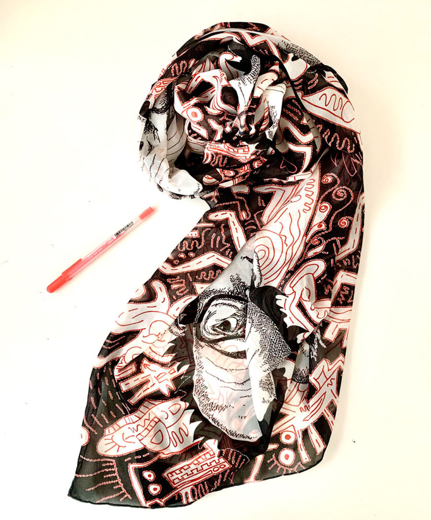 Graffiti Contemporary Art Scarf Stefania Morgante Graffiti Contemporary Art Scarf Stefania Morgante