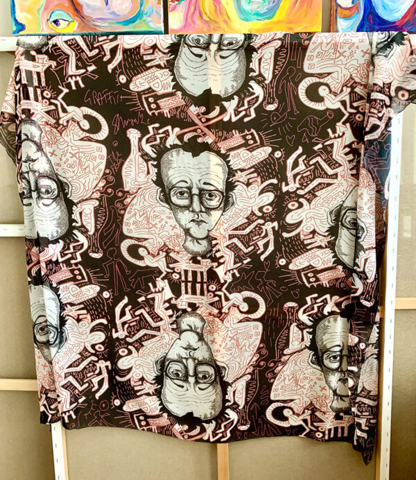 Graffiti contemporary art scarf - Image 4