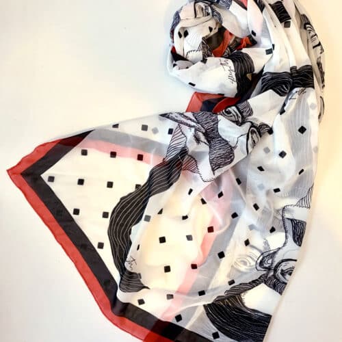 Groucho Marx contemporary art scarf