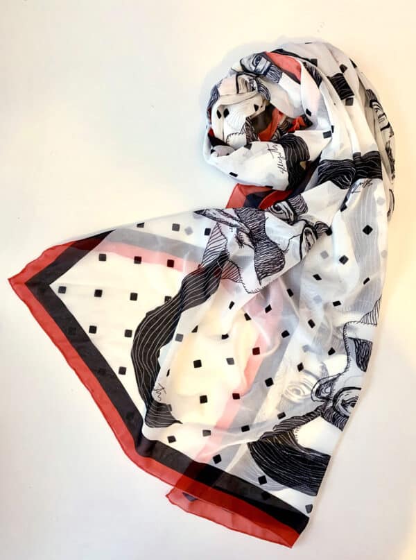 Groucho Marx contemporary art scarf