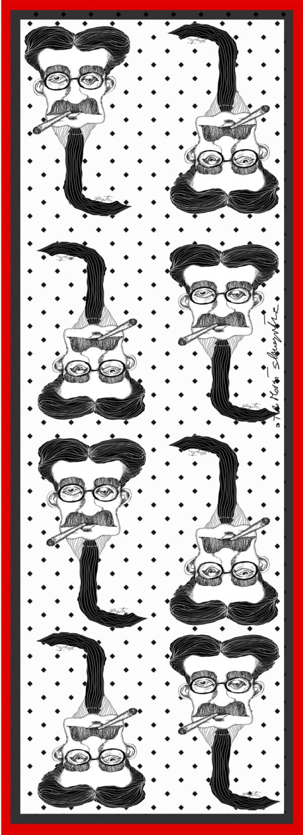 Groucho Marx contemporary art scarf - Image 4