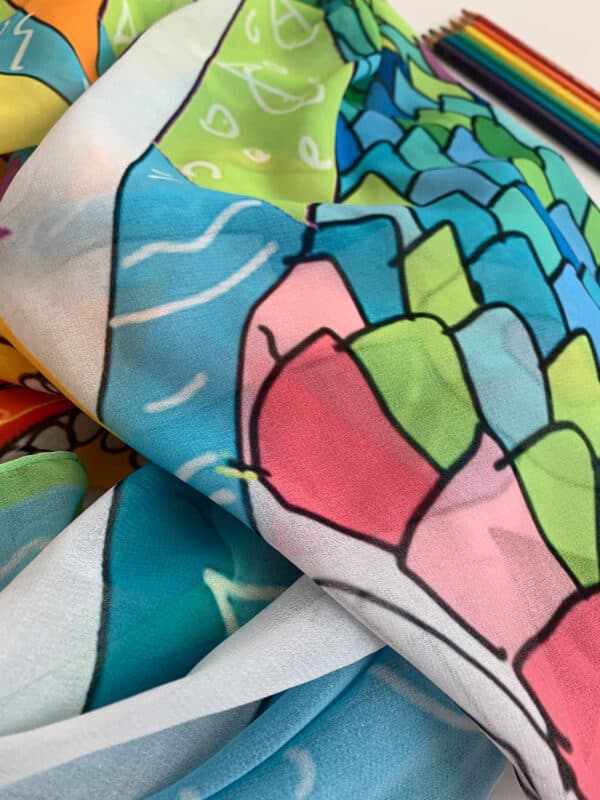 Over the rainbow contemporary pop art scarf - Image 2