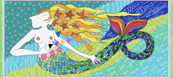Over the rainbow contemporary pop art scarf - Image 6