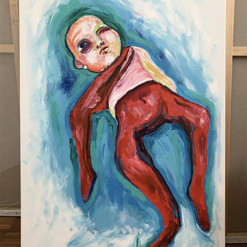 I lose my baby- acrylic painting