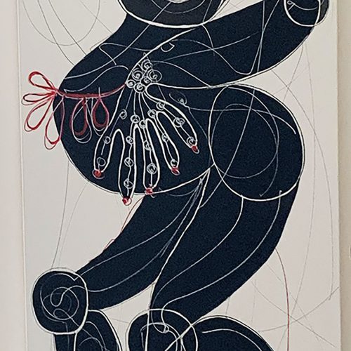 La danseuse d'ébène- acrylic painting