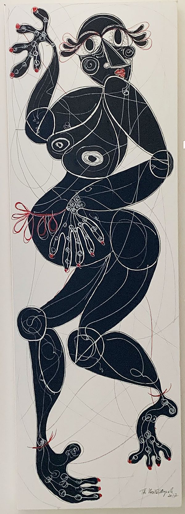 La danseuse d'ébène- acrylic painting