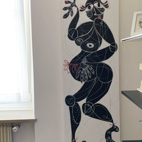 La danseuse d'ébène- acrylic painting