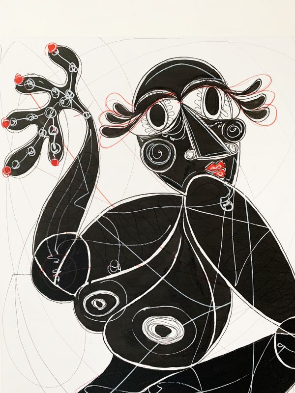 La danseuse d'ébène- acrylic painting - Image 3