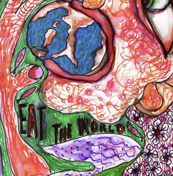 Eat the world - watercolour - Image 2