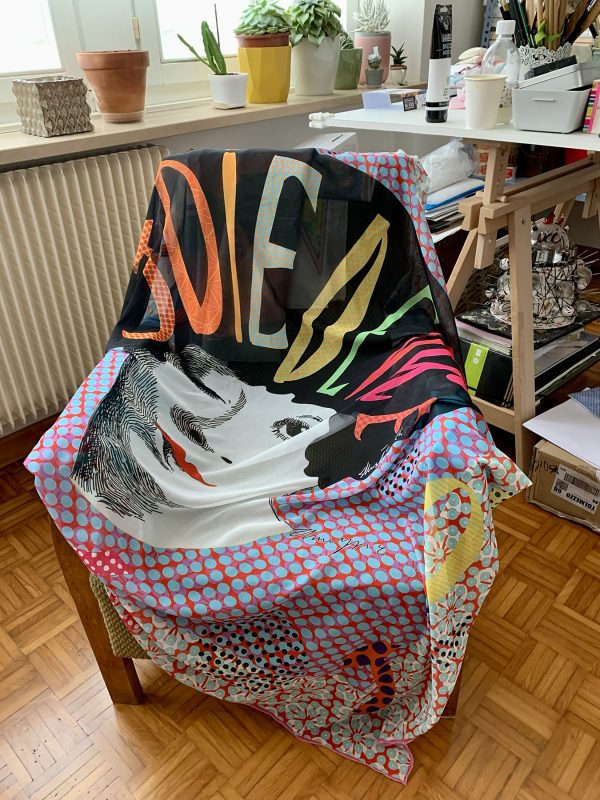 Joie de Vivre contemporary art scarf - Image 4