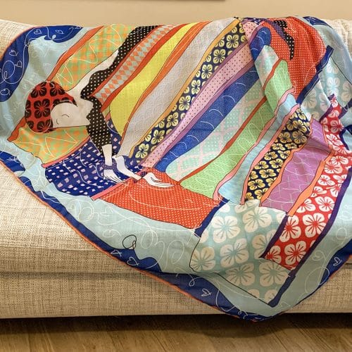The princess and the pea contemporary art scarf