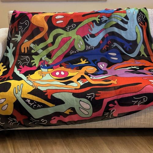 Ghost Party contemporary art scarf