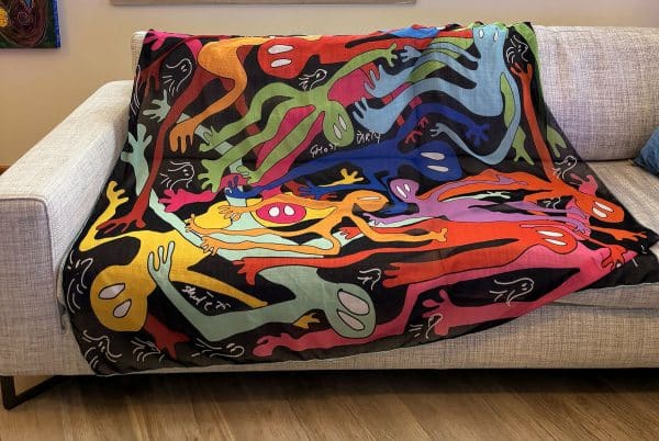 Ghost Party contemporary art scarf