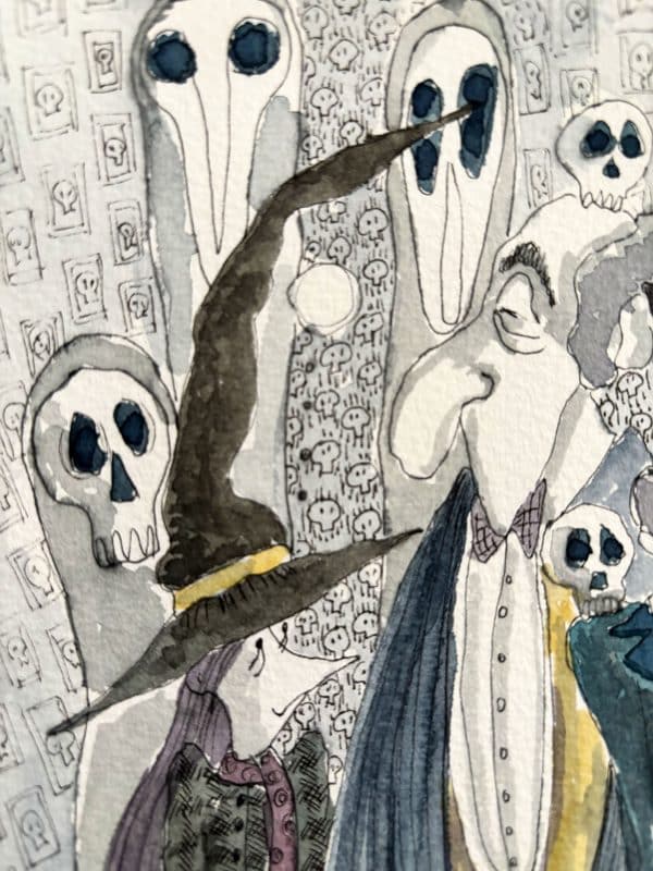 The Love I Never Forgot – Halloween Original Drawing - Image 3