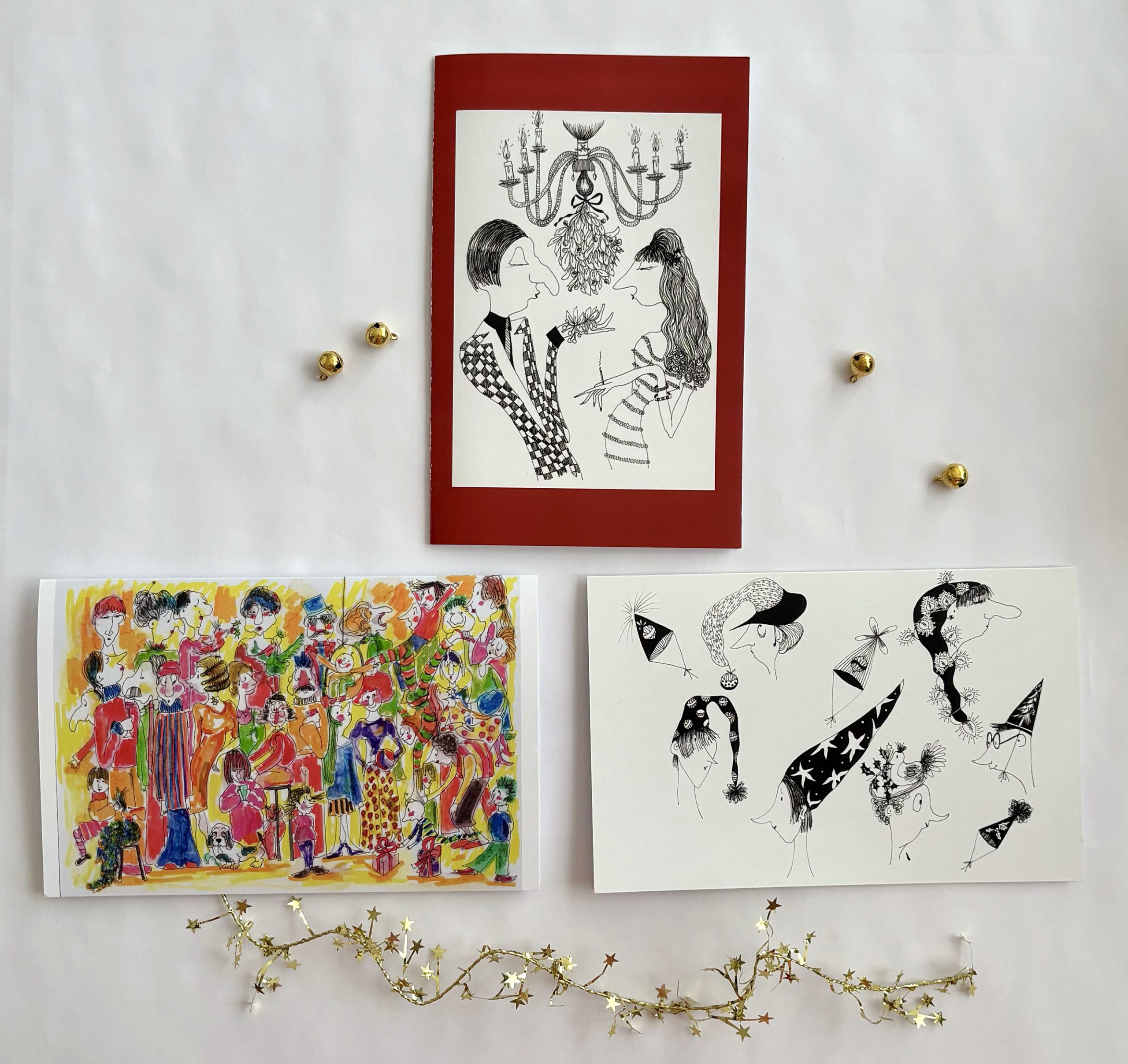 Set of 3 Christmas Cards – “Tragedy is inevitable. But at least it has fairy lights.”